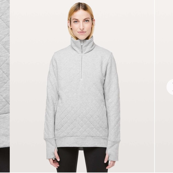 LIKE NEW Lululemon Forever Warm Pullover Heathered VaporGray Cotton Terry Size 6 - Picture 1 of 11